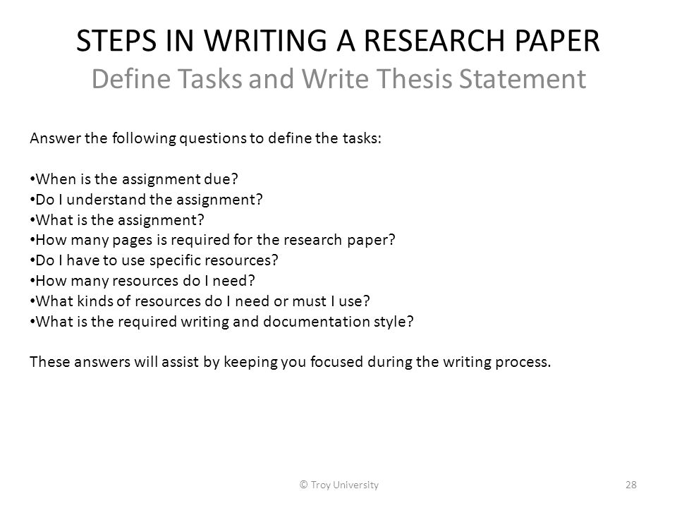 How do you write a research paper?